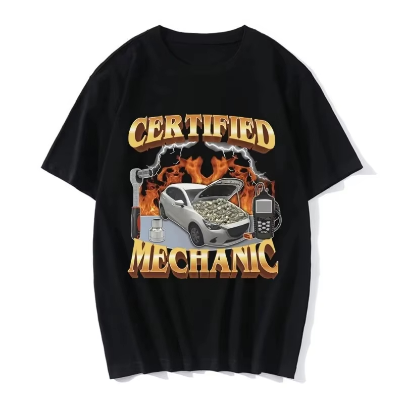 Winter Clothing Meme - Fashion Certified Mechanic Meme Graphic Printed