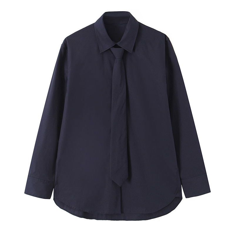 Winter Clothing Vintage - Willshela Women Fashion With Tie Navy