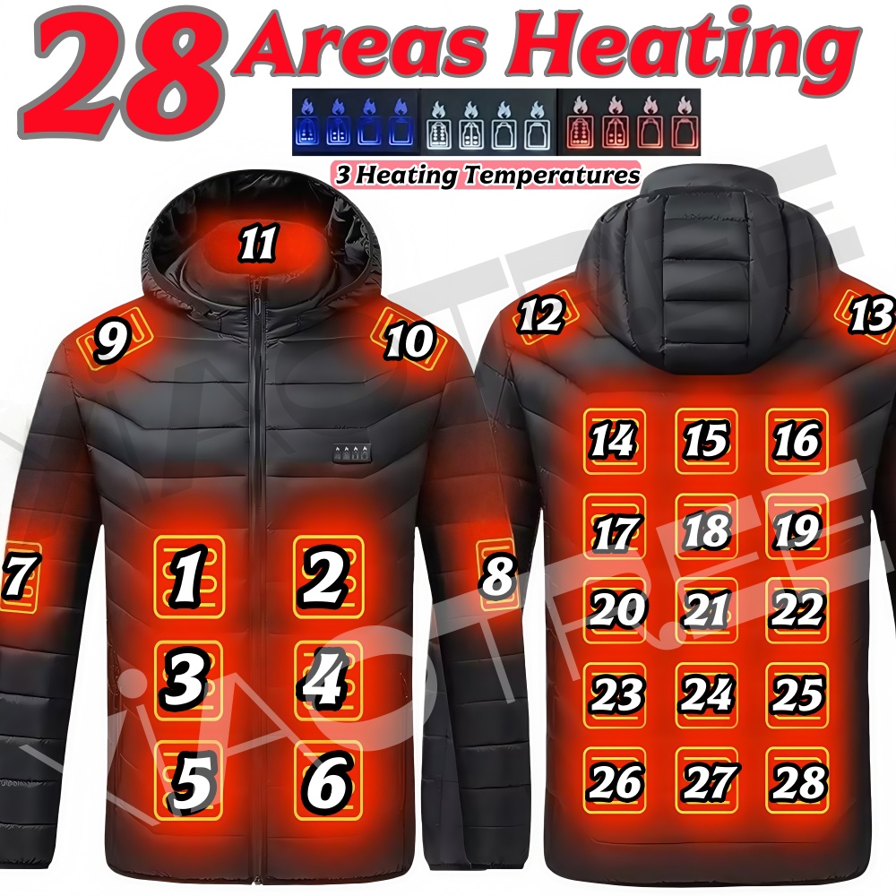 Winter Clothing Matching - 28 Areas Men Women's Heating Jacket