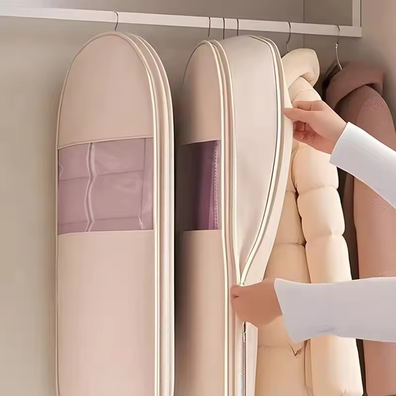 Winter Clothing Types - 3 Pack Pink & Beige Hanging