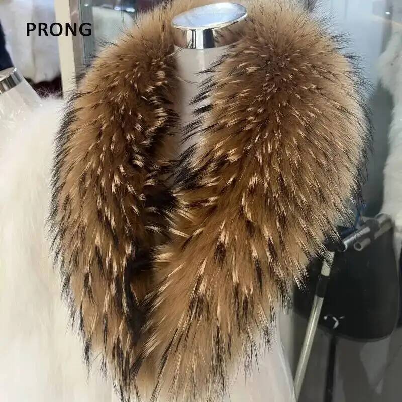 Natural Raccoon Fur Collar Rea - đánh giá và giá Winter Clothing Matching
