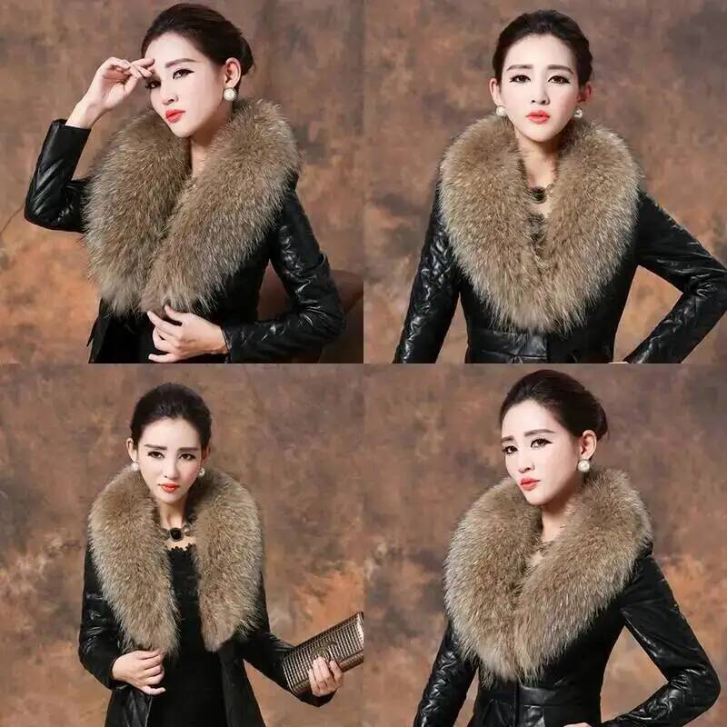 Natural Raccoon Fur Collar Rea - đánh giá và giá Winter Clothing Matching