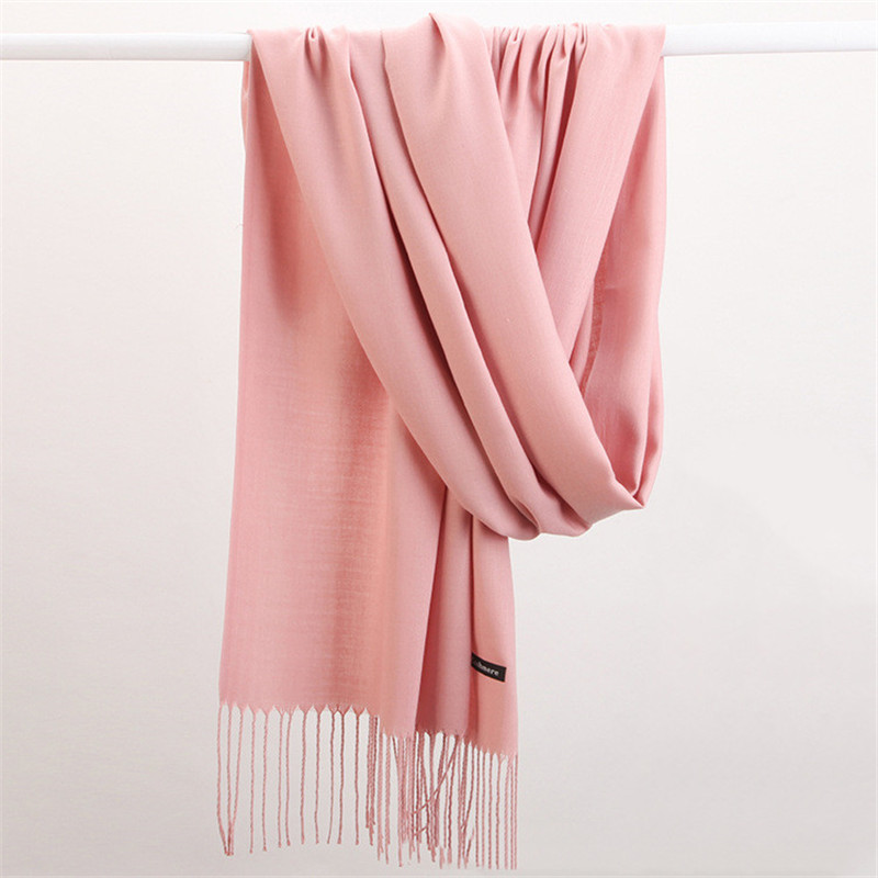 Fashion Solid Color 2023 Women - đánh giá và giá Cashmere Scarf Wrap