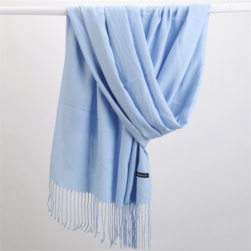Fashion Solid Color 2023 Women - đánh giá và giá Cashmere Scarf Wrap