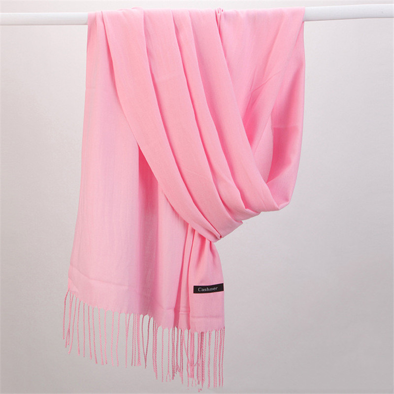 Fashion Solid Color 2023 Women - đánh giá và giá Cashmere Scarf Wrap