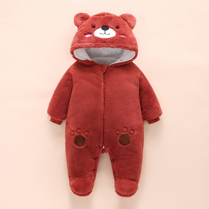 0-12M Baby Rompers Cute Bear T - đánh giá và giá Winter Clothing Toddler