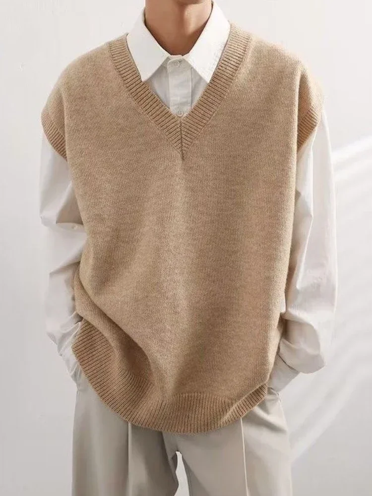 Vest Waistcoat Beige V Neck Kn - đánh giá và giá Winter Clothing Trends