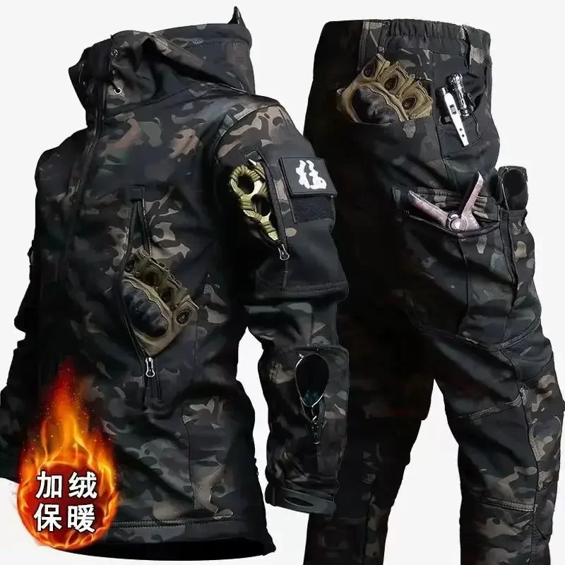 Men Thicken Soft Shell Winter  - đánh giá và giá Winter Clothing Hiking