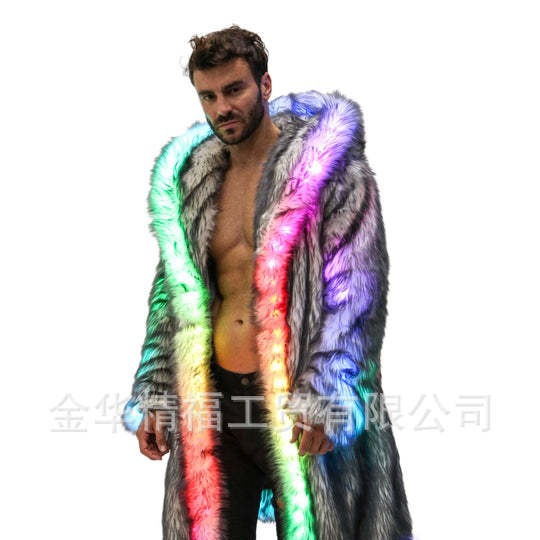 Faux Fur Coat Men Hooded Outer - đánh giá và giá Winter Clothing Matching
