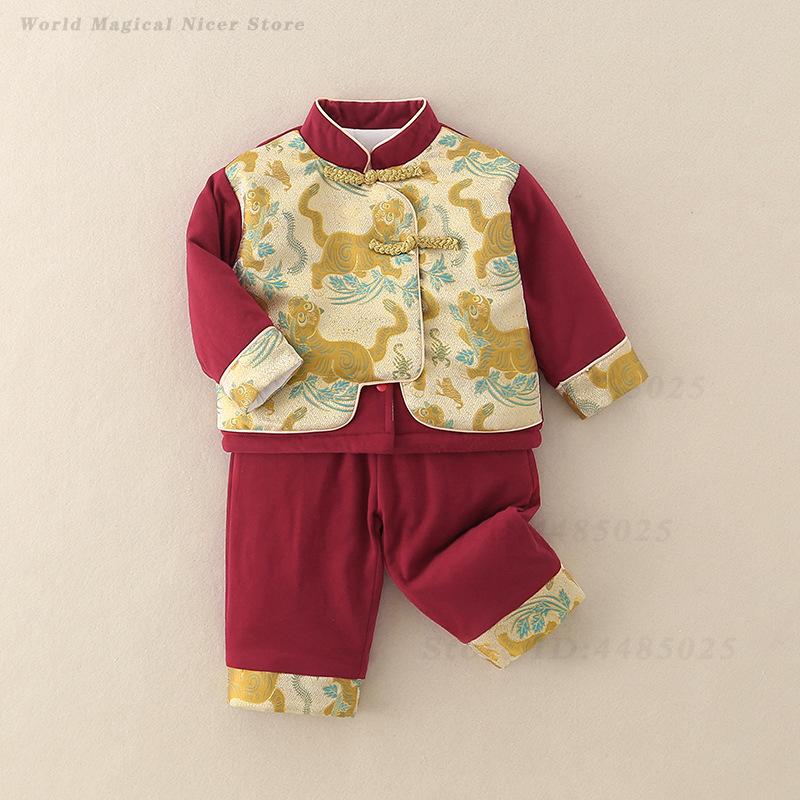 Autumn Winter Thick Tang Suit  - đánh giá và giá Winter Clothing For Babies
