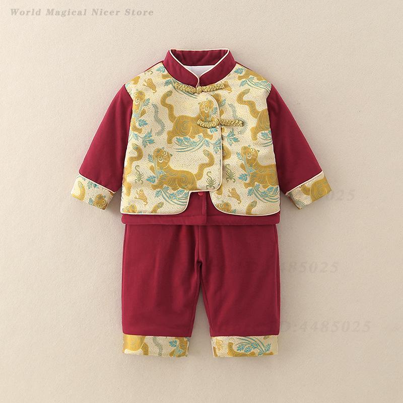 Autumn Winter Thick Tang Suit  - đánh giá và giá Winter Clothing For Babies