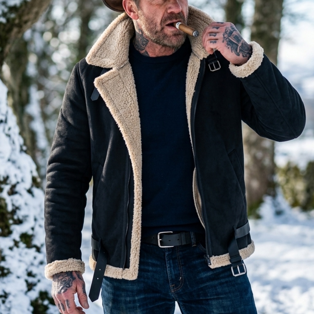 Men Winter Faux Suede Jacket F - đánh giá và giá Winter Clothing Hiking