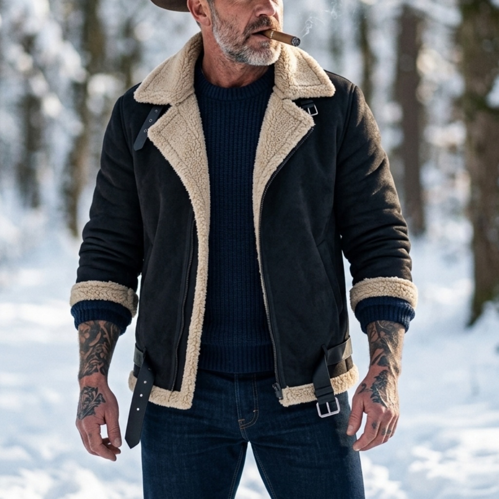 Men Winter Faux Suede Jacket F - đánh giá và giá Winter Clothing Hiking