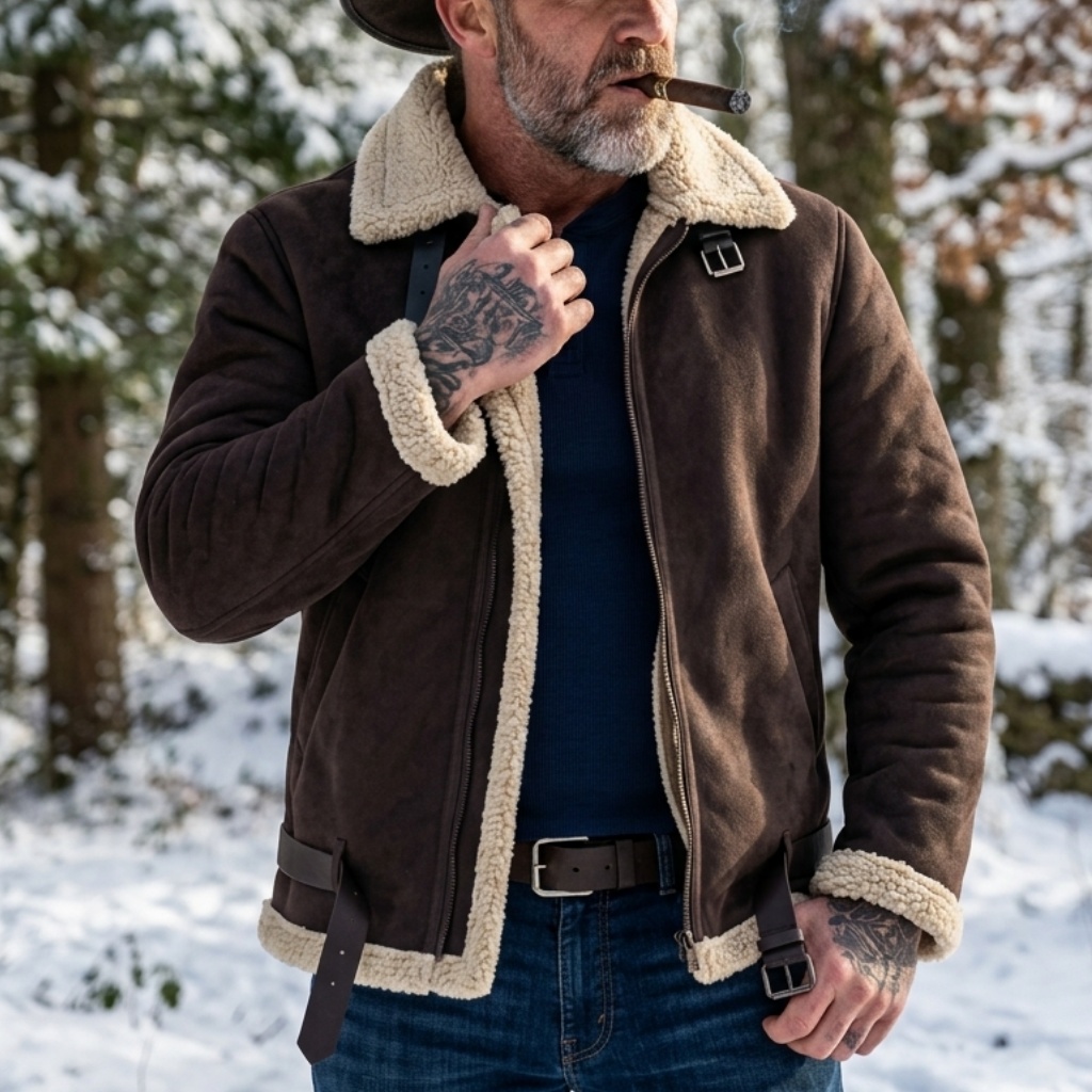 Men Winter Faux Suede Jacket F - đánh giá và giá Winter Clothing Hiking