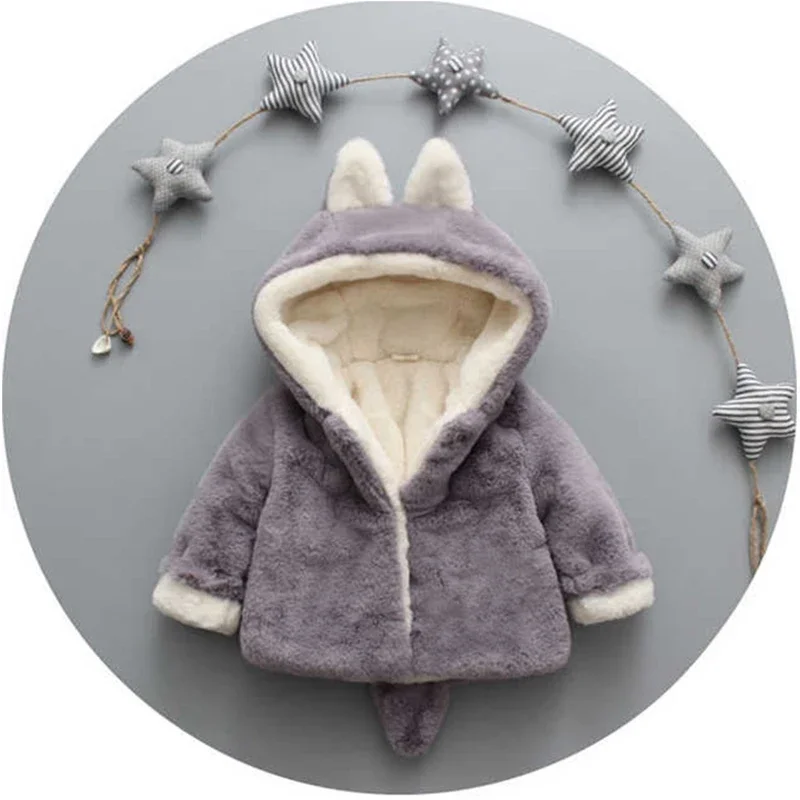 Cute Cat Ears Plush Baby Jacke - đánh giá và giá Winter Clothing Toddler