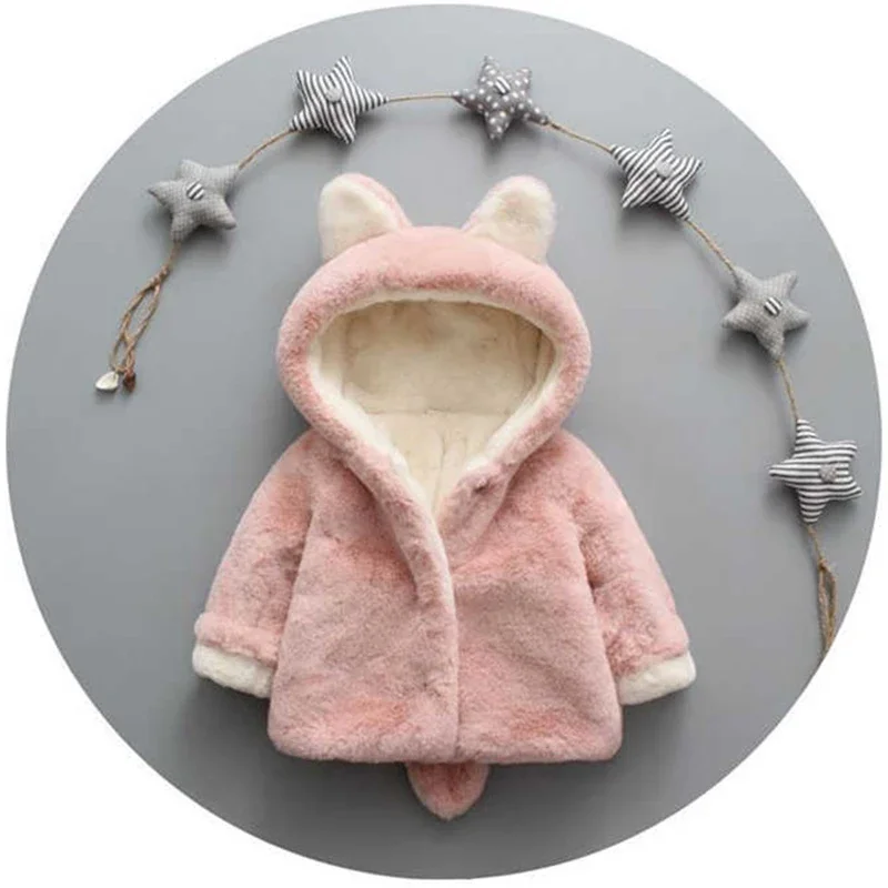 Cute Cat Ears Plush Baby Jacke - đánh giá và giá Winter Clothing Toddler