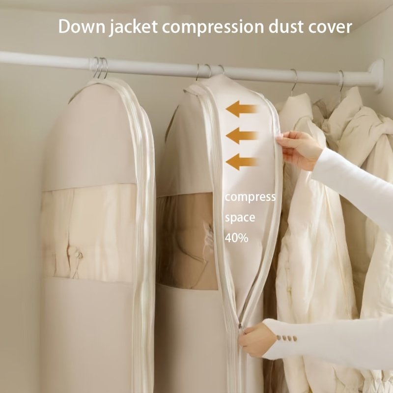 Beige Compression Hanging Bag, - đánh giá và giá Winter Clothing Storage