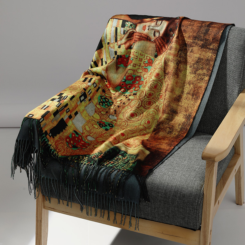 Luxury Brand Oil Painting Cash - đánh giá và giá Cashmere Scarf Wrap