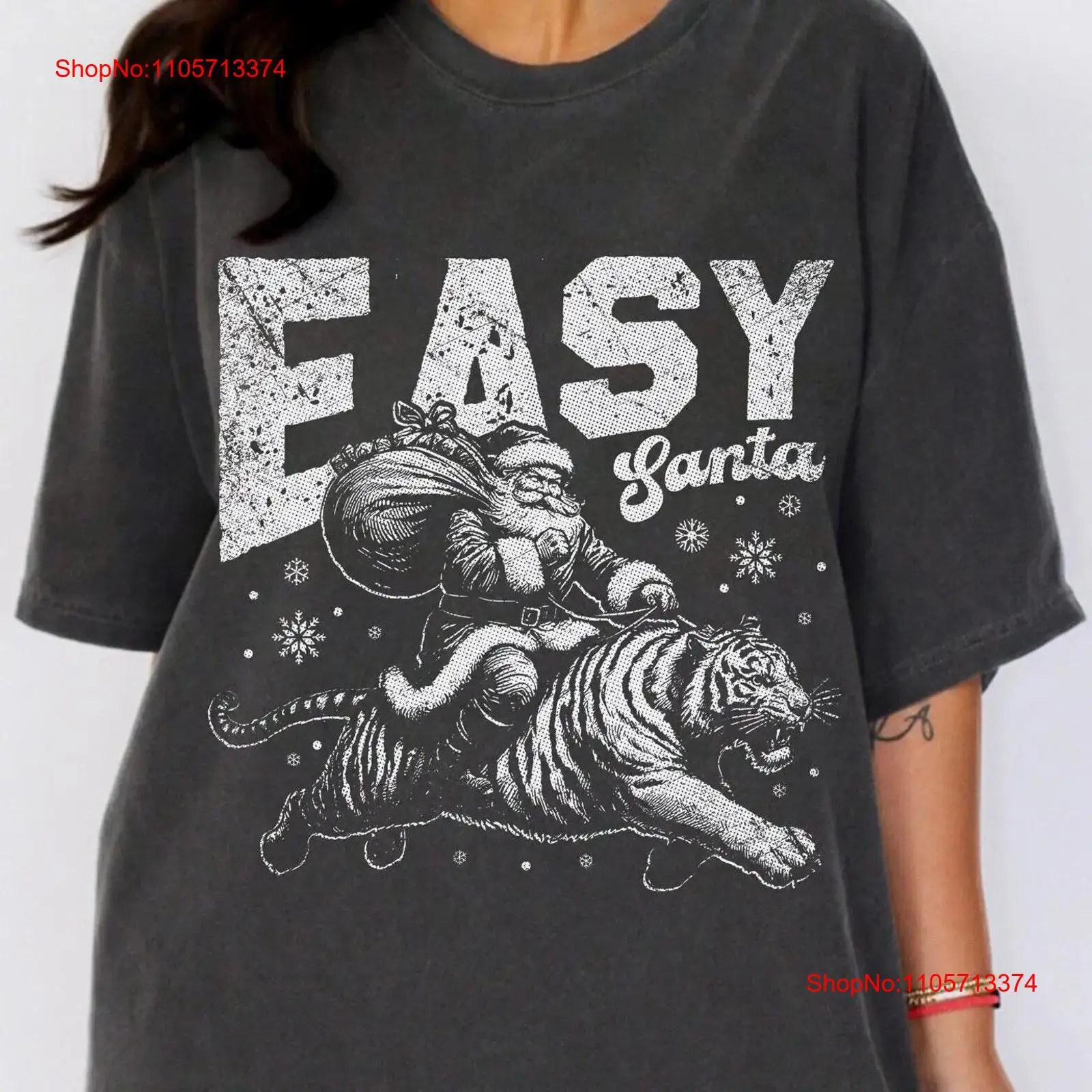 Easy Santa T Shirt Tiger Fun f - đánh giá và giá Winter Clothing Meme