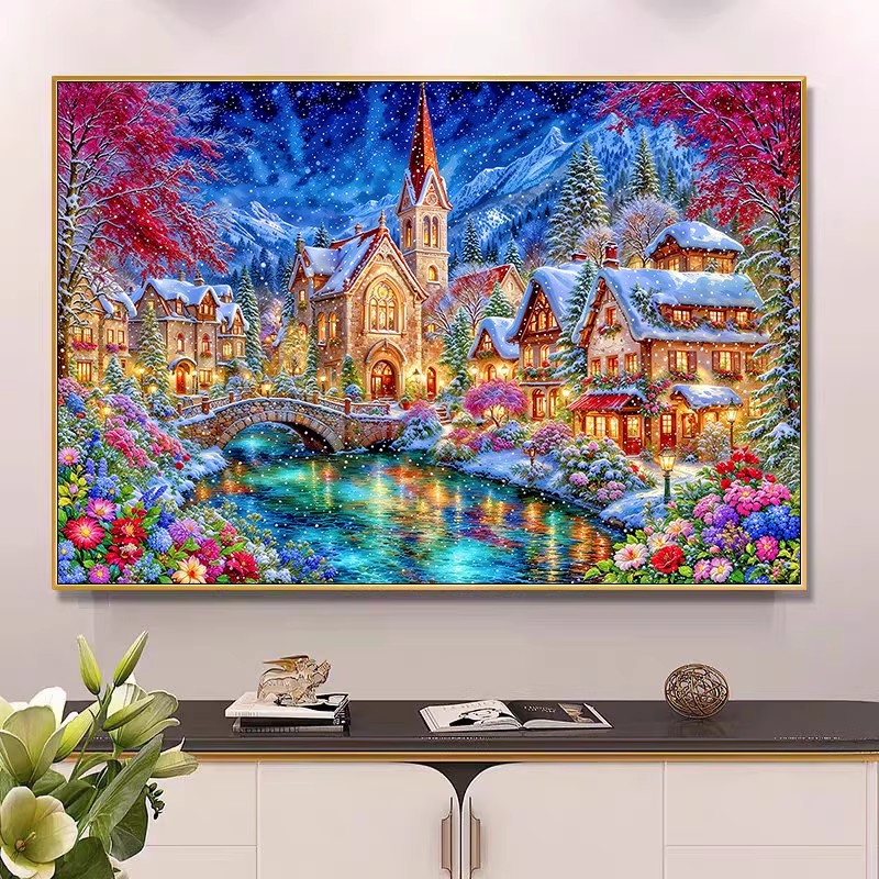 9ct 100x75cm Winter Church Emb - đánh giá và giá Winter Clothing Pinterest