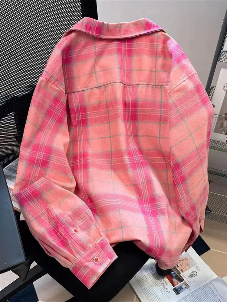 Y2k American Vintage Pink Plai - đánh giá và giá Winter Clothing Vintage